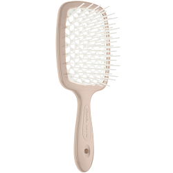 Массажная расчёска для волос бежевая с белыми зубчиками JANEKE SUPERBRUSH BEIGE AND WHITE