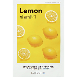 Осветляющая тканевая маска для лица с лимоном AIRY FIT SHEET MASK LEMON