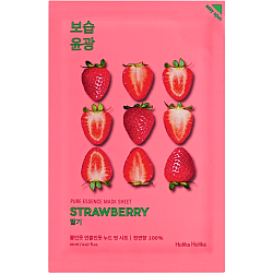 Освежающая тканевая маска для лица с клубникой PURE ESSENCE MASK SHEET STRAWBERRY